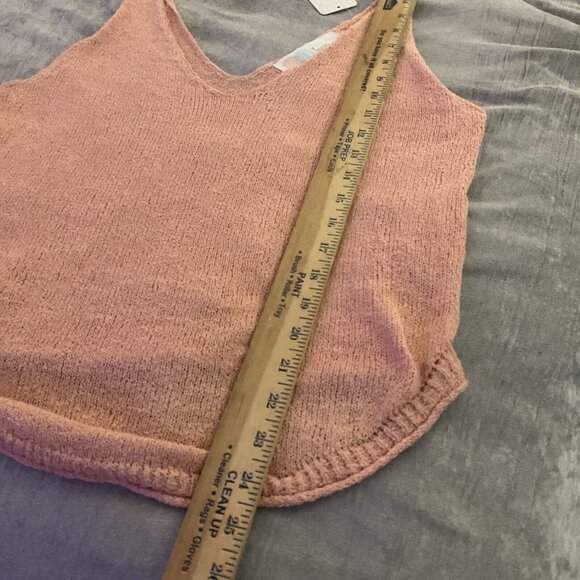 FP Beach Peach Orange Pink Pullover Round Hem Tank NWT Knit Small Casual Preppy - Picture 10 of 12